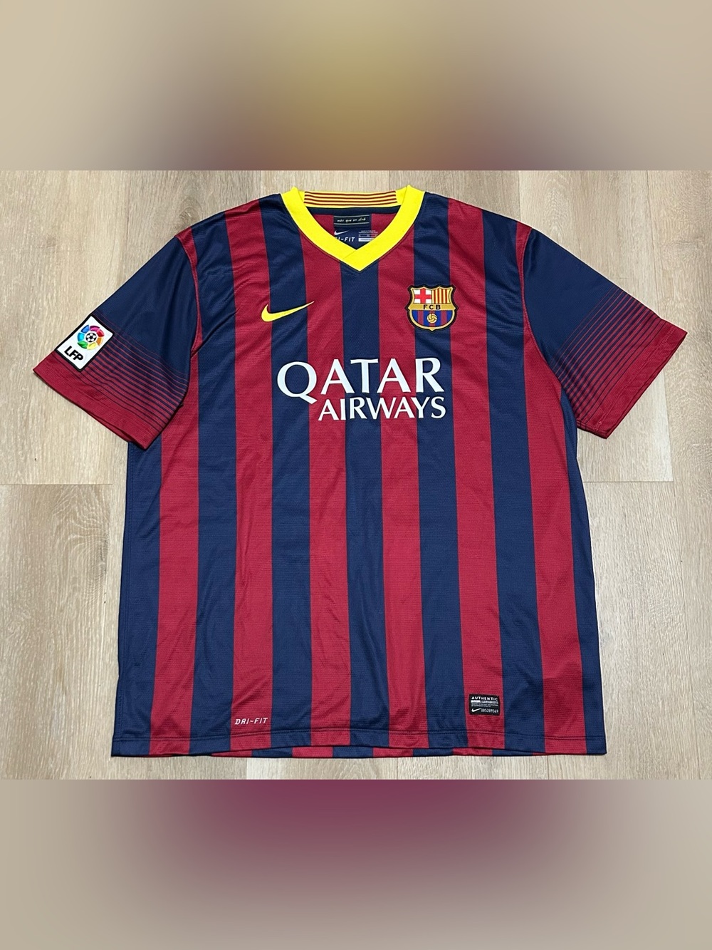 Nike FC Barcelona Short-Sleeve Jersey - Red & Blue with Yellow Trim